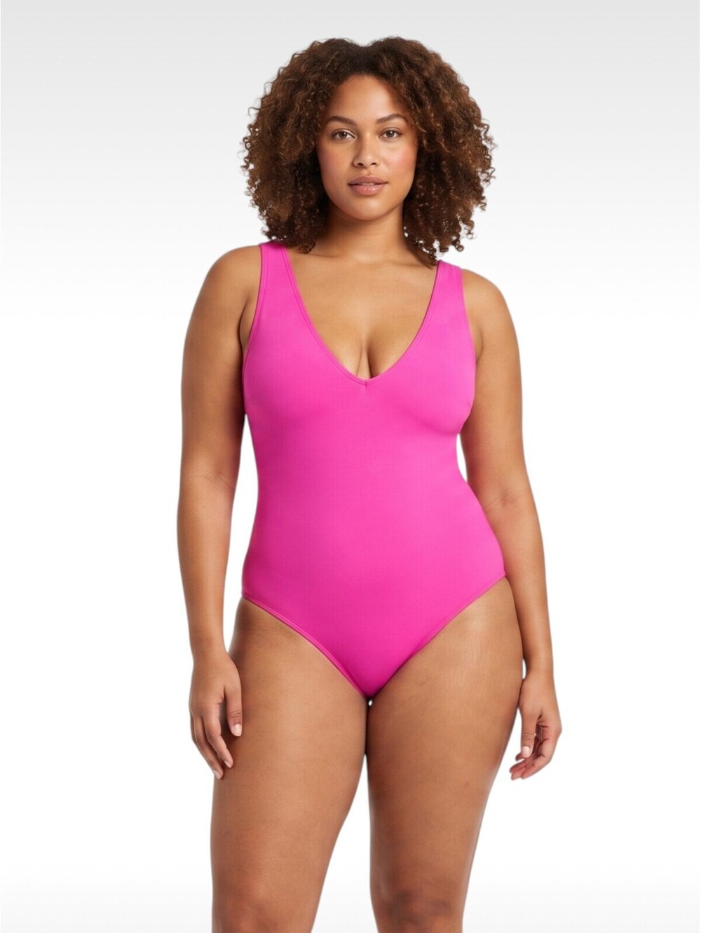 NWT TA3 The Plungy Deep V-Neck Lace-Up One Piece Swimsuit XL Short (flaw)
